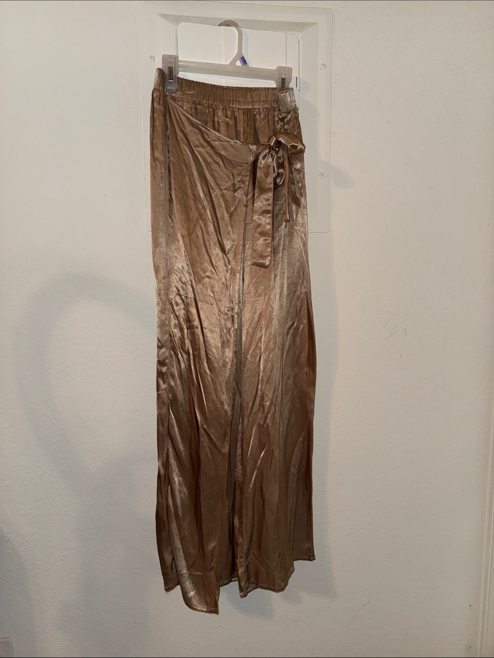 Nation Los Angeles Satin pants  in Taupe